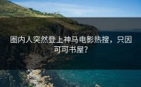 圈内人突然登上神马电影热搜，只因可可书屋？