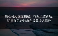 糖心vlog深度揭秘：花絮风波背后，明星在后台的角色极其令人意外